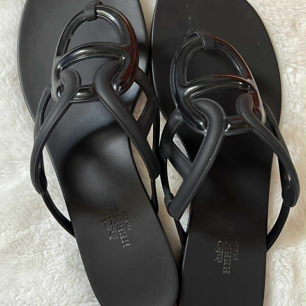 Hermes Black Women's Sandals